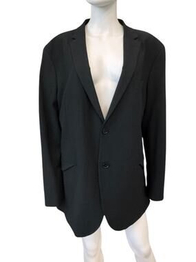NWT NORDSTROM RACK Men's Black Trim Fit Single Breasted Suit Blazer Size XXL